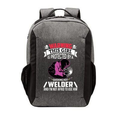 Welder Welding Girlfriend Warning This Girl Is Protected By Premium Vector Backpack