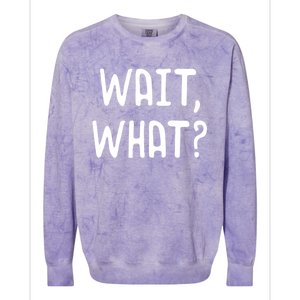 Wait What? Great Gift Popular Slang Quote Gift For Teens Meaningful Gift Colorblast Crewneck Sweatshirt