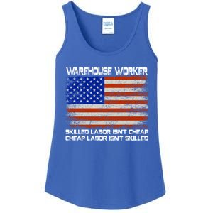 Warehouse Worker Gift Union Labor Day Gift American Flag Cute Gift Ladies Essential Tank