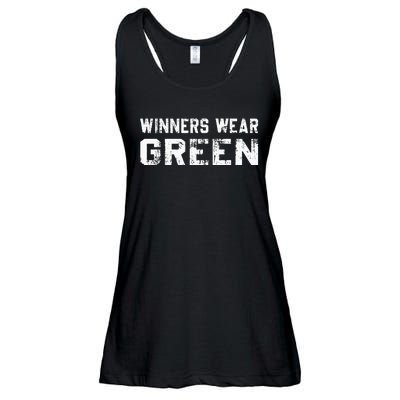 Winners Wear Green Team Spirit Game Competition Color War Ladies Essential Flowy Tank