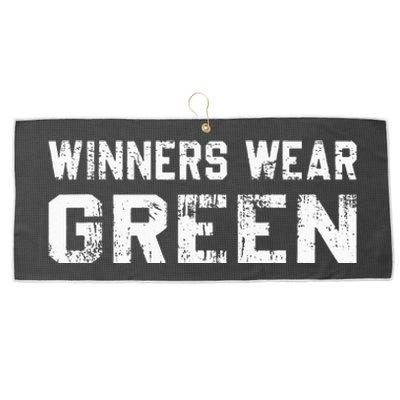 Winners Wear Green Team Spirit Game Competition Color War Large Microfiber Waffle Golf Towel