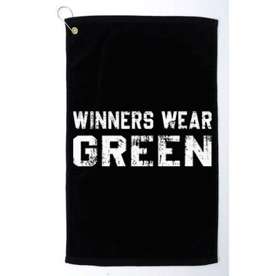 Winners Wear Green Team Spirit Game Competition Color War Platinum Collection Golf Towel