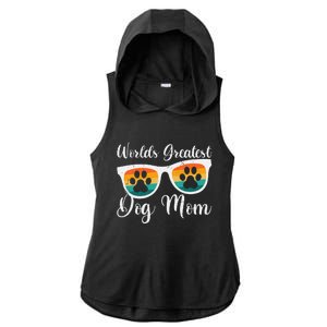 Womens Worlds Greatest Dog Mom Women's Day Mothers Day Ladies PosiCharge Tri-Blend Wicking Draft Hoodie Tank