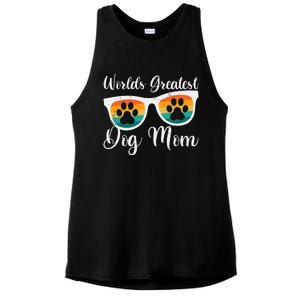 Womens Worlds Greatest Dog Mom Women's Day Mothers Day Ladies PosiCharge Tri-Blend Wicking Tank