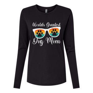 Womens Worlds Greatest Dog Mom Women's Day Mothers Day Womens Cotton Relaxed Long Sleeve T-Shirt