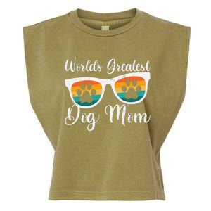 Womens Worlds Greatest Dog Mom Women's Day Mothers Day Garment-Dyed Women's Muscle Tee