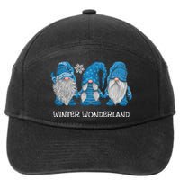 Winter Wonderland Gnomes Winter Snowy Gnomes Snow Gnome 7-Panel Snapback Hat