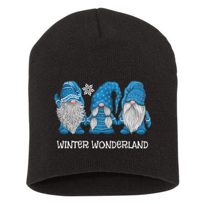 Winter Wonderland Gnomes Winter Snowy Gnomes Snow Gnome Short Acrylic Beanie