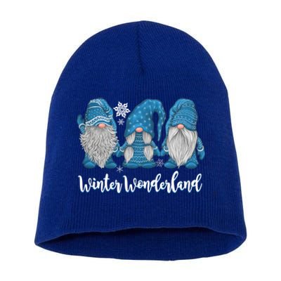 Winter Wonderland Gnomes Winter Snowy Gnomes Snow Gnome Funny Gift Short Acrylic Beanie