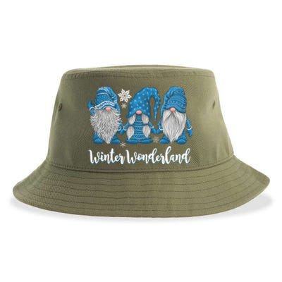 Winter Wonderland Gnomes Winter Snowy Gnomes Snow Gnome Funny Gift Sustainable Bucket Hat