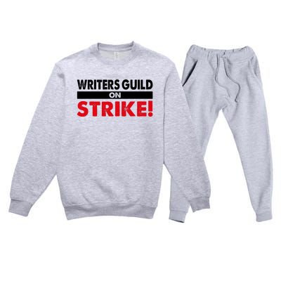 WGA Writers Guild Of America On Strike Anti AI Chatbots Premium Crewneck Sweatsuit Set