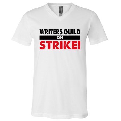 WGA Writers Guild Of America On Strike Anti AI Chatbots V-Neck T-Shirt