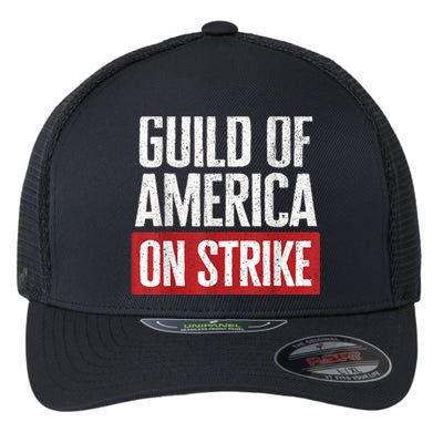 WGA Writers Guild Of America On Strike Flexfit Unipanel Trucker Cap