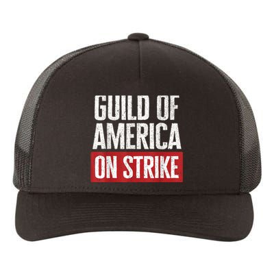 WGA Writers Guild Of America On Strike Yupoong Adult 5-Panel Trucker Hat