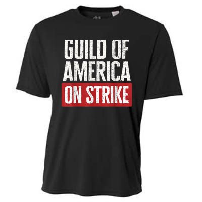 WGA Writers Guild Of America On Strike Cooling Performance Crew T-Shirt