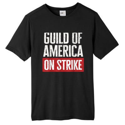 WGA Writers Guild Of America On Strike Tall Fusion ChromaSoft Performance T-Shirt