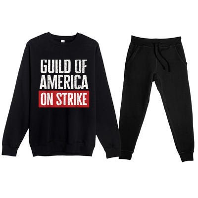 WGA Writers Guild Of America On Strike Premium Crewneck Sweatsuit Set