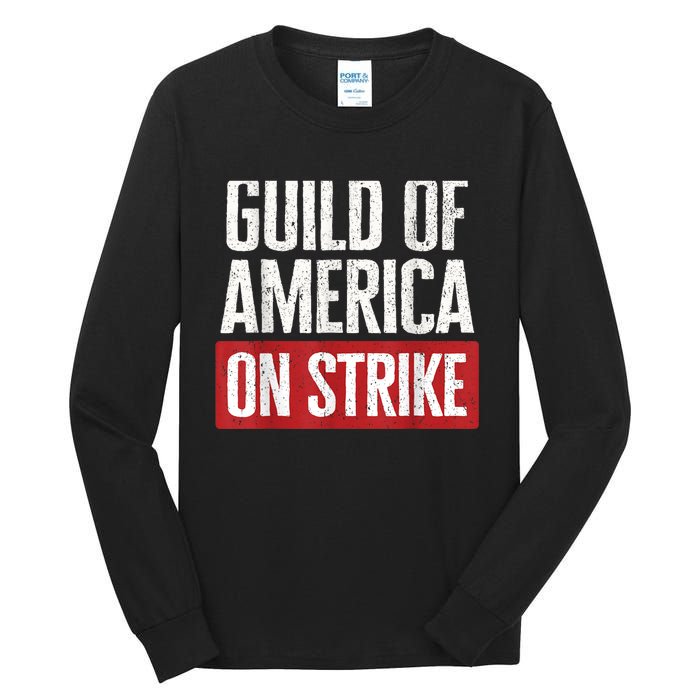 WGA Writers Guild Of America On Strike Tall Long Sleeve T-Shirt