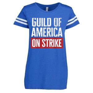 WGA Writers Guild Of America On Strike Enza Ladies Jersey Football T-Shirt