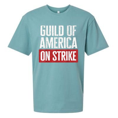 WGA Writers Guild Of America On Strike Sueded Cloud Jersey T-Shirt