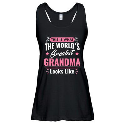 What World's Greatest Grandma Looks Like Mothers Day TShirt Ladies Essential Flowy Tank