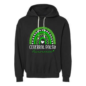 We Wear Green Cerebral Palsy Cp Awareness Garment-Dyed Fleece Hoodie