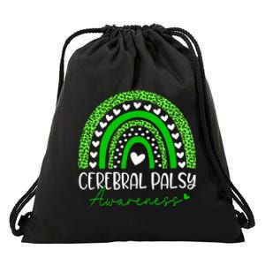 We Wear Green Cerebral Palsy Cp Awareness Drawstring Bag