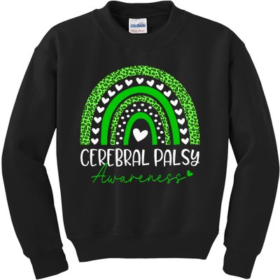 We Wear Green Cerebral Palsy Cp Awareness Kids Sweatshirt