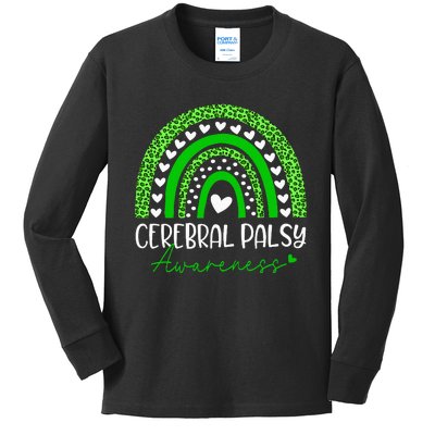 We Wear Green Cerebral Palsy Cp Awareness Kids Long Sleeve Shirt