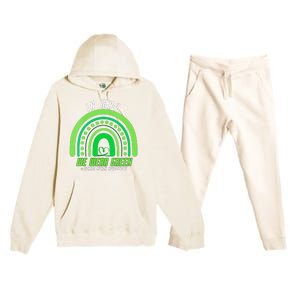 We Wear Green Mental Health Awareness Premium Hooded Sweatsuit Set