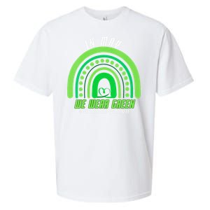 We Wear Green Mental Health Awareness Sueded Cloud Jersey T-Shirt