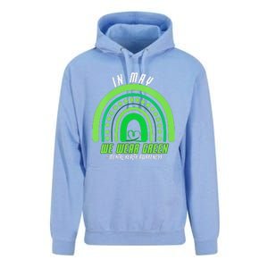 We Wear Green Mental Health Awareness Unisex Surf Hoodie