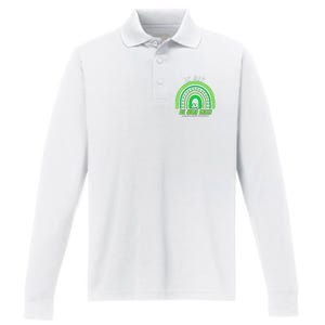 We Wear Green Mental Health Awareness Performance Long Sleeve Polo