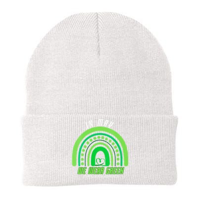 We Wear Green Mental Health Awareness Knit Cap Winter Beanie