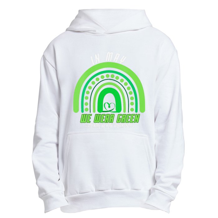 We Wear Green Mental Health Awareness Urban Pullover Hoodie