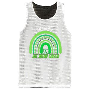 We Wear Green Mental Health Awareness Mesh Reversible Basketball Jersey Tank