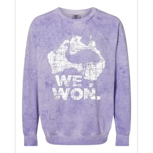 We Won Great Emu War Australian History Emu Lover Colorblast Crewneck Sweatshirt