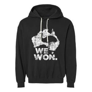 We Won Great Emu War Australian History Emu Lover Garment-Dyed Fleece Hoodie