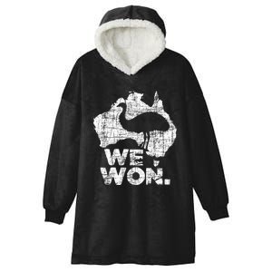 We Won Great Emu War Australian History Emu Lover Hooded Wearable Blanket