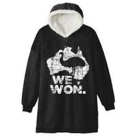 We Won Great Emu War Australian History Emu Lover Hooded Wearable Blanket