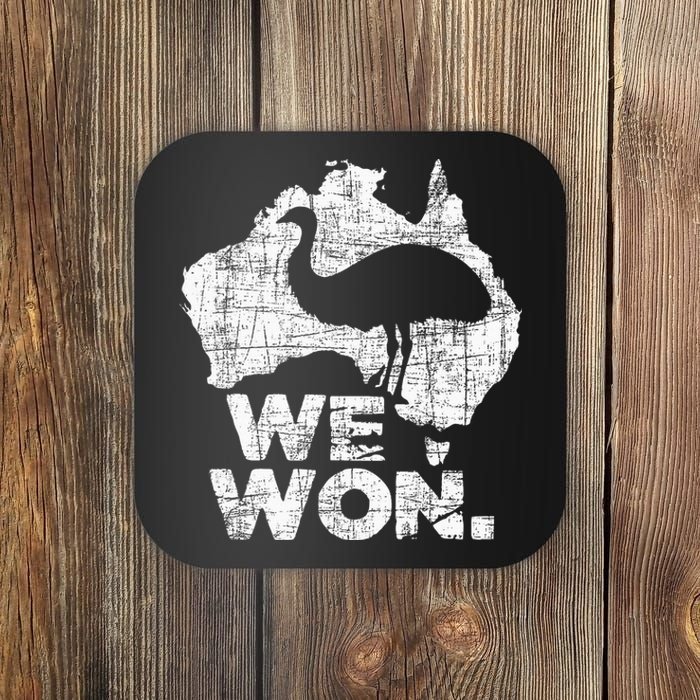 We Won Great Emu War Australian History Emu Lover Coaster