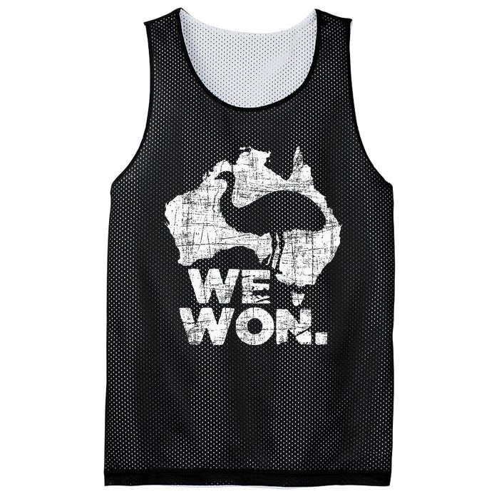 We Won Great Emu War Australian History Emu Lover Mesh Reversible Basketball Jersey Tank