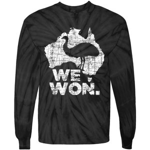 We Won Great Emu War Australian History Emu Lover Tie-Dye Long Sleeve Shirt