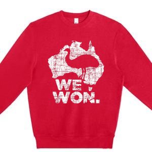 We Won Great Emu War Australian History Emu Lover Premium Crewneck Sweatshirt