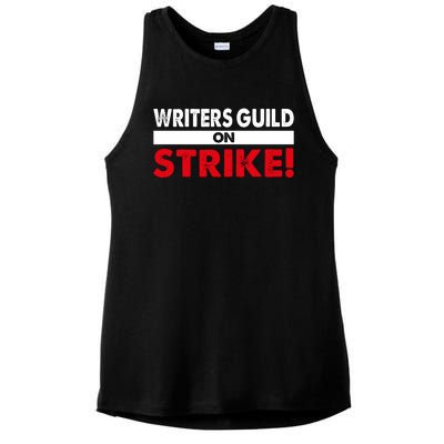 WGA Writers Guild Of America On Strike Anti AI Chatbots Ladies PosiCharge Tri-Blend Wicking Tank