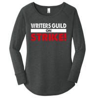 WGA Writers Guild Of America On Strike Anti AI Chatbots Women's Perfect Tri Tunic Long Sleeve Shirt