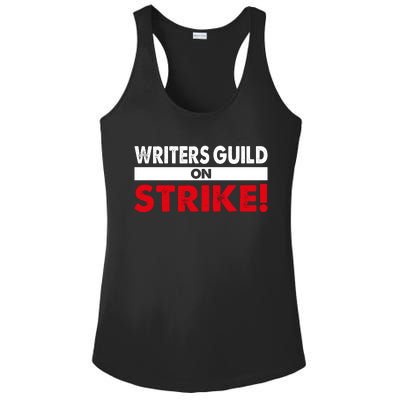 WGA Writers Guild Of America On Strike Anti AI Chatbots Ladies PosiCharge Competitor Racerback Tank