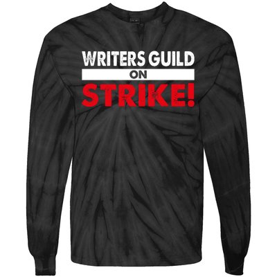 WGA Writers Guild Of America On Strike Anti AI Chatbots Tie-Dye Long Sleeve Shirt