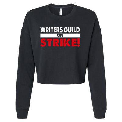 WGA Writers Guild Of America On Strike Anti AI Chatbots Cropped Pullover Crew