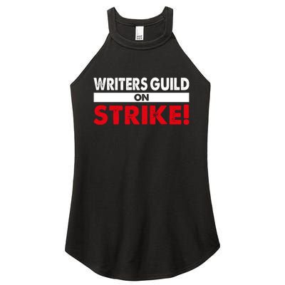 WGA Writers Guild Of America On Strike Anti AI Chatbots Women's Perfect Tri Rocker Tank